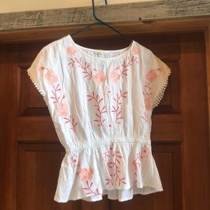 Copper Key Embroidered Blouse
